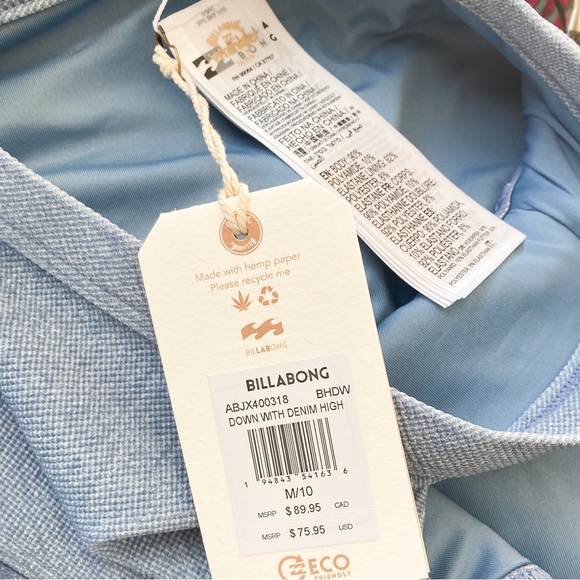 Billabong x Wrangler Denim Print Bikini Swimsuit Bottoms - Picture 8 of 8